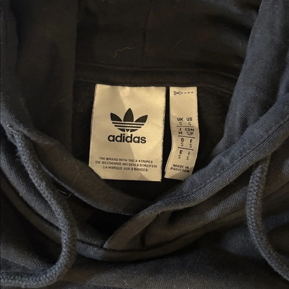 Adidas OG Men's Black Hoodie with White Accents